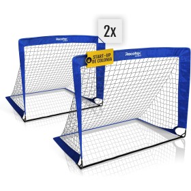 Racetex Set x 2 Porteria Futbol niños - Porterias de Futbol para niños Incluye práctica Bolsa para Transportar - [Versión con