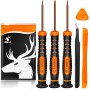 JOREST Destornilladores Kit para Nintendo Switch, 6Pcs Herramientas con Triwing Y00,Y1,Phillips PH000, Pinzas, Palanca