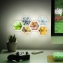 Luces LED hexagonales PlayStation - Producto oficial, decoración de sala de juegos personalizable, iluminación controlada por