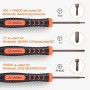 JOREST Destornilladores Kit para Nintendo Switch, 6Pcs Herramientas con Triwing Y00,Y1,Phillips PH000, Pinzas, Palanca