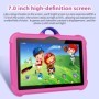 Nuevo patrón de dibujos animados tableta para niños 7 pulgadas Quad Co