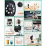 YESYAMO Cámara Vigilancia WiFi Interior 2K 4MP, Cámara Vigilancia Domicilio WiFi con 2.4G/5G WiFi 360° Cámara de Seguridad para