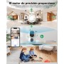 YESYAMO Cámara Vigilancia WiFi Interior 2K 4MP, Cámara Vigilancia Domicilio WiFi con 2.4G/5G WiFi 360° Cámara de Seguridad para