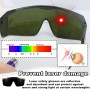 Srup Gafas profesionales de seguridad láser, Gafas de Protección UV, Longitud de onda gafas de protección láser, Gafas de