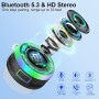 Altavoz Bluetooth Portátil, IP7 Impermeable Altavoz Ducha con Ventosa, Pequeño Altavoces Inalámbrico con RGB Luz Colorida,