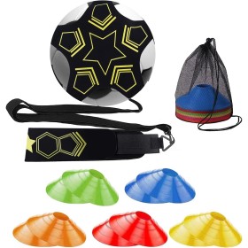 Juego de Entrenamiento de Fútbol 20 Conos de Entrenamiento de Fútbol Equipo de Entrenamiento de Fútbol Cinturón Ajustable de