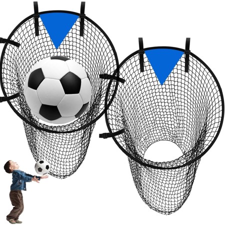 Hocadrv 2 Piezas Red Porteria Futbol Red de Objetivo de Fútbol Plegable Red de Objetivo Portátil Accesorios Futbol Red de