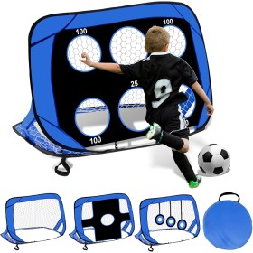 Suewidfay Porteria Futbol niños, porterías de fútbol Plegables 4 en 1 con Bolsa de Transporte, porterías de fútbol portátiles,