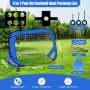 Suewidfay Porteria Futbol niños, porterías de fútbol Plegables 4 en 1 con Bolsa de Transporte, porterías de fútbol portátiles,