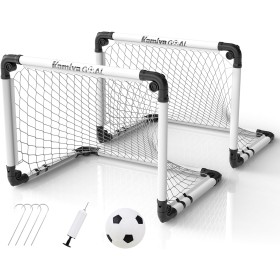 Kamiya Portería de Fútbol para Niños, 60x45cm/90x60cm/115x80cm, Portátil y Plegable para Jardín