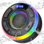Altavoz Bluetooth Portátil, IP7 Impermeable Altavoz Ducha con Ventosa, Pequeño Altavoces Inalámbrico con RGB Luz Colorida,