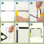 LARMNEE Portería de Fútbol para Niños, Entrenador de Portería de Fútbol, Plegable y Portátil, 2 en 1 con Pared, 5 Agujeros de