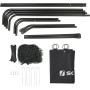 SONGMICS Portería de fútbol para niños, Red de fútbol, Montaje rápido, para jardín, Patio, Parque, Playa, Tubos de Hierro, Red
