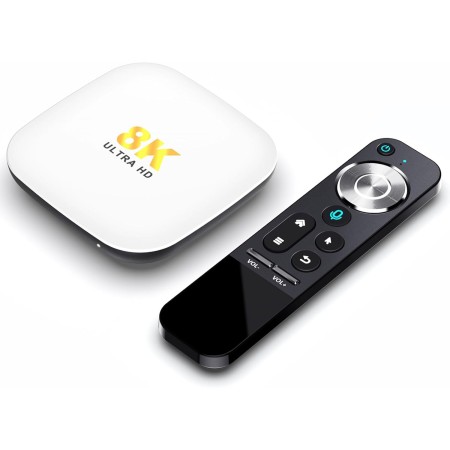 Android 13.0 TV Box, LEFFOT M2 4K UHD Streaming Device for TV, 4GB RAM + 64GB ROM, Smart TV Box Android with HDR10, Voice
