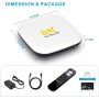Android 13.0 TV Box, LEFFOT M2 4K UHD Streaming Device for TV, 4GB RAM + 64GB ROM, Smart TV Box Android with HDR10, Voice