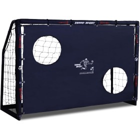 ZERRO Portería de Fútbol para Niños y Adultos Con Pared 180/240/300, Ideal para Jardín, Recreo y Entrenamiento