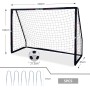ZERRO Portería de Fútbol para Niños y Adultos Con Pared 180/240/300, Ideal para Jardín, Recreo y Entrenamiento
