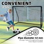 ZERRO Portería de Fútbol para Niños y Adultos Con Pared 180/240/300, Ideal para Jardín, Recreo y Entrenamiento