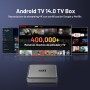 Android TV Box - 4K/HDR10/Dolby Vision/Dolby Digital+/DTS, ATV14.0 Smart TV Box Compatible con Google y Netflix Certificado, 4GB