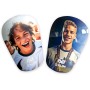 Oxum Sport - Espinilleras de Fútbol Personalizadas Mini para Niños y Adultos - Incluye Número, Foto, Nombre y Escudo - Bolsita