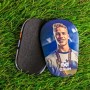Oxum Sport - Espinilleras de Fútbol Personalizadas Mini para Niños y Adultos - Incluye Número, Foto, Nombre y Escudo - Bolsita