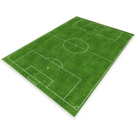 TYKTZXY - Alfombra de fútbol, Alfombra de Juego para niños y niñas (80 x 120 cm), Color Verde