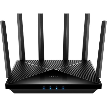 Cudy Router Wi-Fi 7 BE11000 de Triple Banda, 6 transmisiones de 10 Gbps, 4 Puertos de 2.5 G, hasta 11000 Mbps, Servidor y