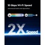 Cudy Router Wi-Fi 7 BE11000 de Triple Banda, 6 transmisiones de 10 Gbps, 4 Puertos de 2.5 G, hasta 11000 Mbps, Servidor y