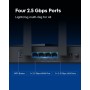 Cudy Router Wi-Fi 7 BE11000 de Triple Banda, 6 transmisiones de 10 Gbps, 4 Puertos de 2.5 G, hasta 11000 Mbps, Servidor y