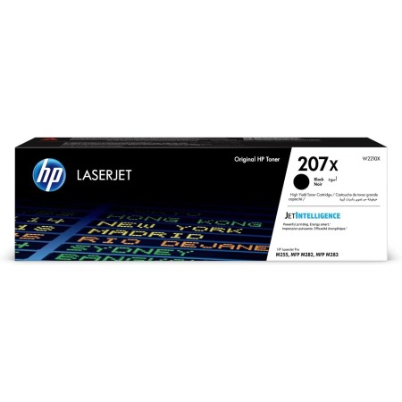 HP 207X W2210X, Negro, Cartucho Tóner de Alta Capacidad Original, de 3.150 páginas, para impresoras HP Color LaserJet Pro MFP