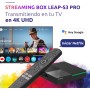 STRONG - Streaming Box Android TV + 4K UHD - Leap-S3+ - Chromecast Built-in - Compatible con la Asistencia Vocal Google - Dolby