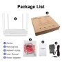 Enrutador WiFi DBIT 4G LTE, enrutador WiFi6 de 300Mbps, ranura para ta