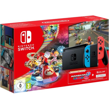 Nintendo Switch - Consola Estándar, Color Azul Neón/Rojo Neón