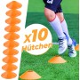 YISSVIC Kit Entrenamiento Futbol Juego Escalera de Agilidad 6 m 12 Peldaños con 10 Conos 4 Postes Fútbol Kick Throw Trainer para