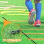 YISSVIC Kit Entrenamiento Futbol Juego Escalera de Agilidad 6 m 12 Peldaños con 10 Conos 4 Postes Fútbol Kick Throw Trainer para