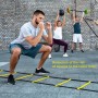 Jewaytec Set de Entrenamiento de Fútbol Agility Speed Ladder, Escalera de Coordinación 8m, 16 Conos Accesorios de Paracaidas