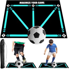 Alfombra de entrenamiento de fútbol, 60 x 90 cm Fútbol Esterilla, Alfombra De Barro de Diatomeas Antideslizante Y Silenciosa