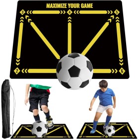 Alfombra de entrenamiento de fútbol, 60 x 90 cm Fútbol Esterilla, Alfombra De Barro de Diatomeas Antideslizante Y Silenciosa