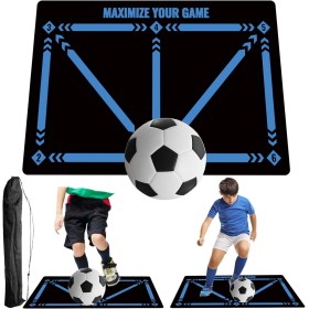 Alfombra de entrenamiento de fútbol, 60 x 90 cm Fútbol Esterilla, Alfombra De Barro de Diatomeas Antideslizante Y Silenciosa