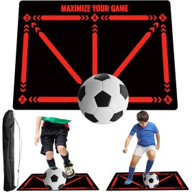 Alfombra de entrenamiento de fútbol, 60 x 90 cm Fútbol Esterilla, Alfombra De Barro de Diatomeas Antideslizante Y Silenciosa