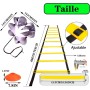 ZTWLEED Kit Entrenamiento Futbol,Incluye 6M 12 Escalera ági,10 Conos Entrenamiento,Paracaídas de Arrastre,Saltar la