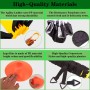 ZTWLEED Kit Entrenamiento Futbol,Incluye 6M 12 Escalera ági,10 Conos Entrenamiento,Paracaídas de Arrastre,Saltar la