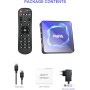 Android TV Box 11.0, 2025 Nuevo Smart TV Box 2GB RAM 16GB ROM Amlogic S905W2 Media Box Soporte 2.4G/5.8G WiFi BT5.0 HDMI 3.0