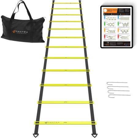 MANTRA SPORTS Conos Entrenamiento Futbol y Kit Entrenamiento Futbol Niños y Adultos, Material Circuito Agilidad, Set Escalera