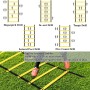 ZTWLEED Set de Entrenamiento de Fútbol,Escalera de Coordinación de 6 Metros - 12 peldaños,40 Conos de fútbol,​​4 Clavijas,1