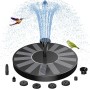AISITIN Fuente Solar Jardin Exterior, Fuente Solar Flotante Bomba con 6 Boquillas para Baño de Pájaros, Estanque Acuario y