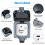 Enchufe Exterior Impermeable, Toma de Corriente IP66, Estanco con Interruptor, Conector de Cable y Tapa Abatible, para Cocina