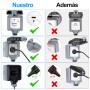 Enchufe Exterior Impermeable, Toma de Corriente IP66, Estanco con Interruptor, Conector de Cable y Tapa Abatible, para Cocina