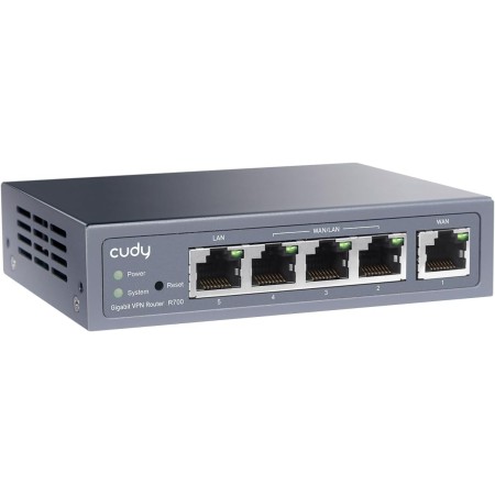 Cudy Gigabit Multi-WAN VPN Router, hasta 4 Puertos Gigabit WAN, Router SMB, Equilibrio de Carga, protección contra Rayos,