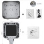 SHYOSUCCE Enchufe de Exterior Doble, Toma de Corriente IP66 con Interruptor, Conector de Cable y Tapa Abatible, Enchufes